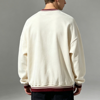 Sweat-shirt à col rond en coton pour homme avec impression graphique personnalisée, idéal pour le streetwear hivernal, sweat-shirt athlétique pour homme