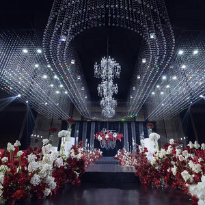 Acrilico appeso cristallo trasparente perline catena del soffitto del soffitto <span class=keywords><strong>tende</strong></span> per la decorazione della porta della casa di nozze - Product Image 3