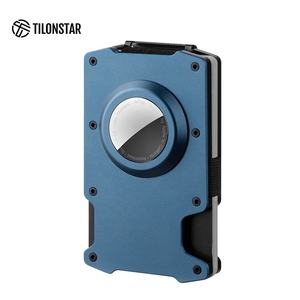 TILONSTAR TVC800 Portefeuille en métal créatif pour voyage, sécurité, antivol, porte-cartes de crédit, pince à billets et support pour AirTag - Product Image 1