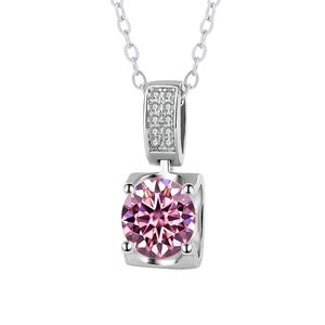 Collana da Donna Trendy con Ciondolo a Testa di Toro Micro-Pavé Unico in Moissanite, Placcata Argento S925 <span class=keywords><strong>Oro</strong></span> Bianco, Colore <span class=keywords><strong>D</strong></span>, per Uso Quotidiano - Product Image 3