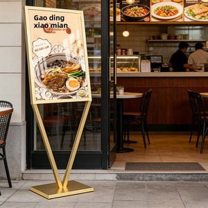 两用直角V型立式落地式可移动KT板促销海报展示架烤漆 - Product Image 3