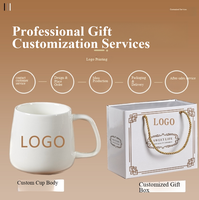 Juego de Tazas de Cerámica Personalizadas con Caja de Regalo y Tapa, para Té o Café, Ideal para el Día de la Madre, Cumpleaños, Navidad, Bodas o Regalos Corporativos