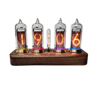 Nixie Tube Clock Jam Digital Kayu RGB dengan Paket Penuh dan Pengiriman Cepat untuk Menghias Meja dan Kamar Tidur Anda
