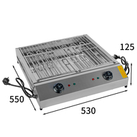 2500W antiadhésif sans fumée gril électrique en acier inoxydable barbecue poêle en aluminium usage commercial domestique restaurants américains hôtels