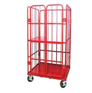 รถเข็นโลจิสติกส์เคลื่อนที่แบบเหล็กสำหรับงานหนักในคลังสินค้าอุตสาหกรรมแบบพับได้ 4 ล้อ - Product Image 6