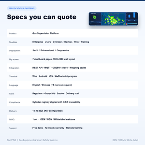 Piattaforma di Supervisione Gas OEM, Sistema Intelligente di Monitoraggio Riempimento Bombole GPL, Sistema di Gestione Sicurezza Gas - Product Image 6