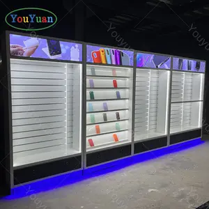 Best Quality Phone And Accessories Shop Design Kiosk For Cellphone Repair Glass Shelves Display Showcase For Retail Store