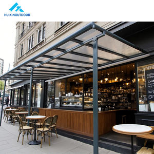 ที่บังแดดแบบยืดได้อัตโนมัติสำหรับระเบียงที่บังแดดตาข่ายสีดำกันสาดทรงบานเกล็ด - Product Image 4