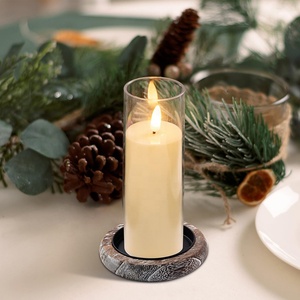 Base per Candela Natalizia Creativa in Legno Massello Fatta a Mano <span class=keywords><strong>Portacandele</strong></span> <span class=keywords><strong>Vassoio</strong></span> - Product Image 3