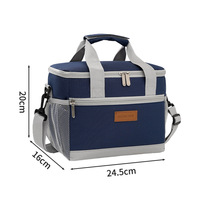 Sac repas isotherme portable BRM Tuoye à couvercle ouvrant, 7,8 L, rectangulaire, pour le bureau, sac à main, boîte à bento, sac isotherme pour repas en extérieur