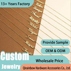 Joyería Personalizada Unisex, Collar con Placa de Nombre en Letra Cursiva, Chapado en Oro de 14K y 18K, Acero Inoxidable, para Regalo de Navidad - Product Image 3