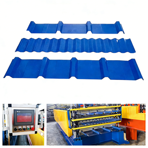 Máquina Formadora de Láminas para Techos de Tres Capas con Diseño Personalizado y Control PLC, Maquinaria para Paneles Corrugados Trapezoidales IBR - Product Image 1