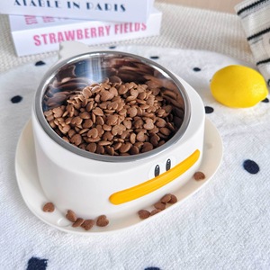 Bol pour animaux de compagnie en acier inoxydable, pour chiens et chats, anti-renversement, grande capacité, protection du cou, anti-fourmis, plat d'alimentation à base unique - Product Image 3