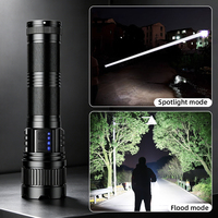 Linterna de Aleación de Aluminio Popular al por Mayor, Láser de Alta Potencia con Zoom, 350 Lúmenes, Distancia de Haz de 200-500m, para Camping, Patrulla Nocturna y Actividades al Aire Libre