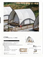 Tente XingYu EPCO Luxe Glamping C300, inspirée de la voile, personnalisable, tissu Oxford imperméable 900D, double couche, deux chambres