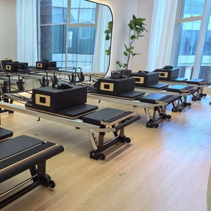 Lit de Pilates Reformer en <span class=keywords><strong>bois</strong></span> d'érable <span class=keywords><strong>blanc</strong></span> de qualité supérieure pour studio commercial, vente en gros - Product Image 6