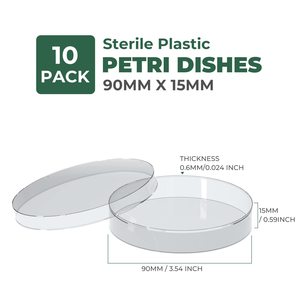 Lab Bacteria Plant Disposable Gridded Agar <span class=keywords><strong>Culture</strong></span> Mycelium Petri <span class=keywords><strong>Culture</strong></span> Dish 120 Mm dengan 3 Line Partition - Product Image 2