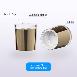 Kích thước cổ 24mm sang trọng Acrylic + ABS Nắp Mỹ phẩm chất lượng cao nắp nhựa nắp chai 24/410 mực chăm sóc da nắp vặn - Product Image 5