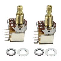 BONENS Potentiomètre rotatif en gros pour guitare électrique, basse, bouton de volume, contrôle de tonalité, interrupteur à ressort, boîtier métallique (A250K/A500K)
