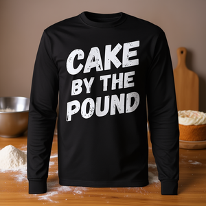 T-shirt a maniche lunghe Cake By The Pound con design a tema snack e dolci - Product Image 3