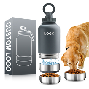 Portable <strong>Puppy</strong> Pet Feeder 1000ml 32oz Stainless Steel Thermal Flask Walking Outdoor Double Wall 3 in 1dog <strong>Water</strong> <strong>Bottle</strong> - Product Image 1