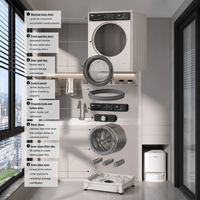 Buffet en bois massif moderne blanc avec éclairage LED, étagères ouvertes, meuble de salle à manger, modulaire, sur mesure, fabrication OEM pour salon