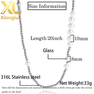 Collier de perles en acier inoxydable style gothique, chaîne de clavicule, tendance neutre, personnalité Ins, charme punk éternel, mode - Product Image 3