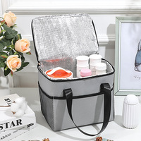 Sac isotherme de pique-nique portable de grande capacité pour l'extérieur, sac thermique pour la livraison de nourriture, sac à lunch isolé pour adultes