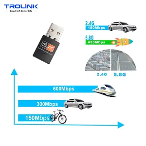 Nhà Máy Giá Thấp USB WiFi Dongle 600Mpbs Không Dây Dongle Băng Tần Kép WiFi Dongle