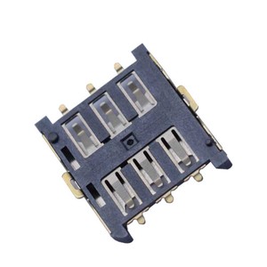 Một cửa các nhà sản xuất hỗ trợ tùy biến 6 pin Sim chủ thẻ kết nối khe cắm Pull-out nhỏ khe cắm thẻ Sim - Product Image 5