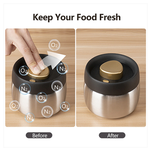 Vacare Source Factory Bocaux scellés en acier inoxydable conservés sous vide pour café thé Cuisine Conteneurs de stockage des aliments Cuillères pour - Product Image 2