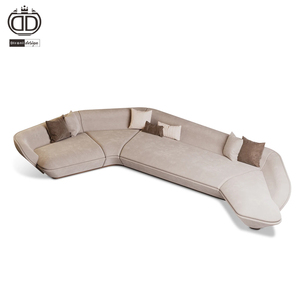 L hình dạng sang trọng cắt ghế phòng khách Ý sofa màu xám lớn ghế sofa hiện đại đặt đồ nội thất sang trọng - Product Image 1