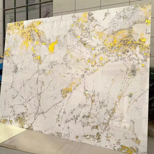 Panneau mural et plaque en marbre SPC à impression continue HD 1220*2440/2900mm / Feuille de marbre en plastique PVC UV - Product Image 1