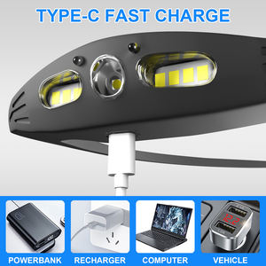 Lampe frontale LED rechargeable USB haute puissance SMD phare à induction extérieur pour camping chasse moto <span class=keywords><strong>Escalade</strong></span> IP65 - Product Image 4