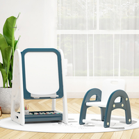 Table d'apprentissage pour enfants à hauteur réglable Chevalet d'art pour tout-petits avec chaise