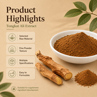 Ekstrak Akar Tongkat Ali Bubuk Ekstrak Herbal Longjack Label Pribadi OEM ODM Pasokan Grosir