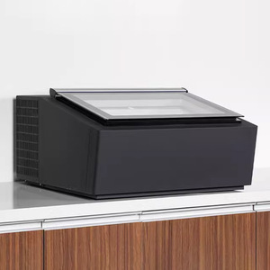 Ice Cream Display Case Gelato <b>Mini</b> <b>Freezer</b> Commercial Catering Direct Cooling Single Phase Black Us Plug R404A - Product Image 4