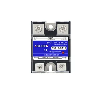 ABILKEEN Relé Monofásico de Estado Sólido, Control de CC 3-32V, 24-480V, SSR, 10A, 25A, 40, 60A, 1 Unidad, 1 Unidad