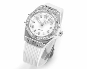 <span class=keywords><strong>Montre</strong></span> <span class=keywords><strong>mécanique</strong></span> automatique de luxe pour hommes et femmes, bracelet en silicone blanc, lunette en strass, acier inoxydable, <span class=keywords><strong>montre</strong></span>-bracelet de sport tendance - Product Image 2