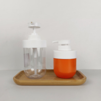 Bouteille à pompe de luxe personnalisée de 300ml bouteille à pompe de lotion sans air en plastique transparent de 500ml bouteille de shampoing en plastique vide rechargeable