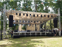 Truss de scène en aluminium pliable avec boulons, pour le contrôle des foules, plateforme de scène, truss d'angle