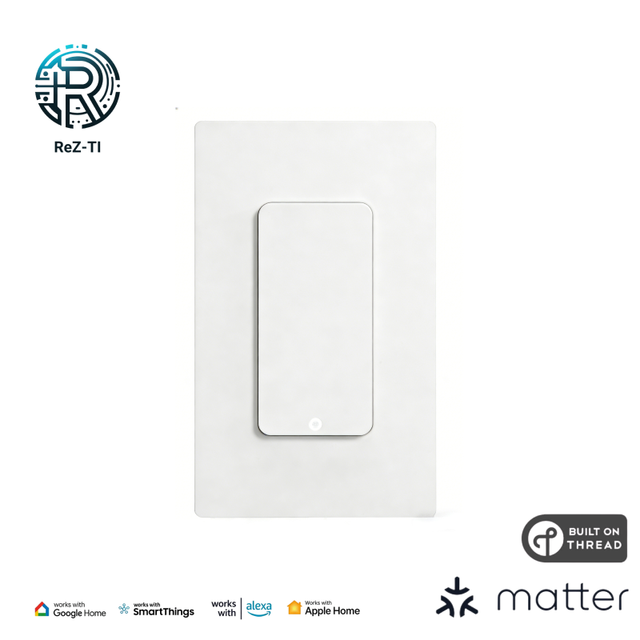 ReZ-TI Button Smart Switch 2-Gang US Standard  Matter Over Thread and Tuya Light Switch