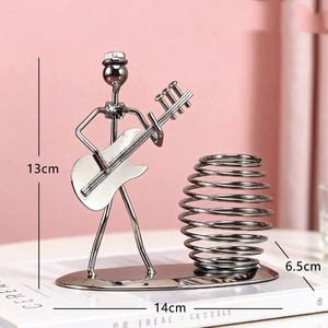 Iron Man <b>Pen</b> <b>Holder</b> Creative Simple Piano Violin Sax <b>Desktop</b> Light Luxury Decorative Art Ornament Gift - Product Image 5