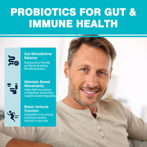 Oem Odm Capsules de Probiotiques pour Homme avec <span class=keywords><strong>Enzymes</strong></span> Saw Palmetto pour Soutien Digestif Santé Urinaire Immunitaire Boost Métabolisme - Product Image 5