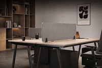 Paravent de bureau acoustique moderne en polyester ignifuge et écologique, idéal pour l'extérieur – Fabrication sur mesure