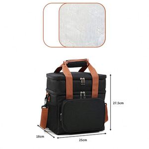 Customize <b>Lunch</b> Bag <b>for</b> Women <b>Men</b> Double Deck <b>Lunch</b> <b>Box</b> Leakproof Insulated Soft Large Adult <b>Lunch</b> Cooler Bag <b>for</b> Work - Product Image 2