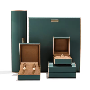 Набор подарочных коробок для ювелирных изделий из высококачественного полиуретана с логотипом на заказ, <span class=keywords><strong>2026</strong></span> год, для ювелирных украшений, дорожный футляр для ювелирных изделий - Product Image 2