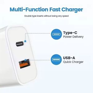 PD 20W Power <b>Adapter</b> <b>Type</b>-<b>C</b> Fast Charging USB A+<b>C</b> Wall Charger for Phone 14 15 Pro Max - Product Image 5