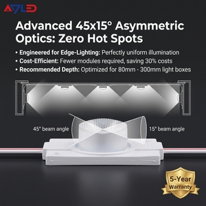 12V Edgelight <b>LED</b> <b>Bar</b> SMD 3030 High Power 2W Injection <b>LED</b> Modules with Optical Lens for Advertising Display <b>Light</b> Box - Product Image 3