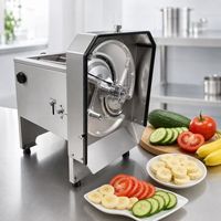 Handmatige groente-, banaan-, plantain-, aardappel- en uiensnijder van roestvrij staal, snijmachine voor professionele keukens